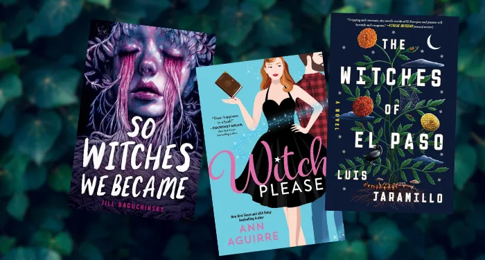 a collage of witch novels