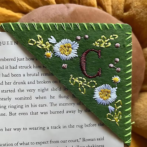 embroidered bookmark