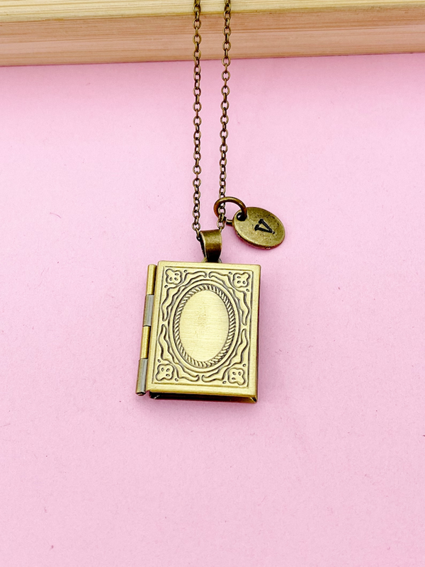 miniature book locket