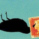 movie poster showing a crow with a postage stamp stuck on its beak