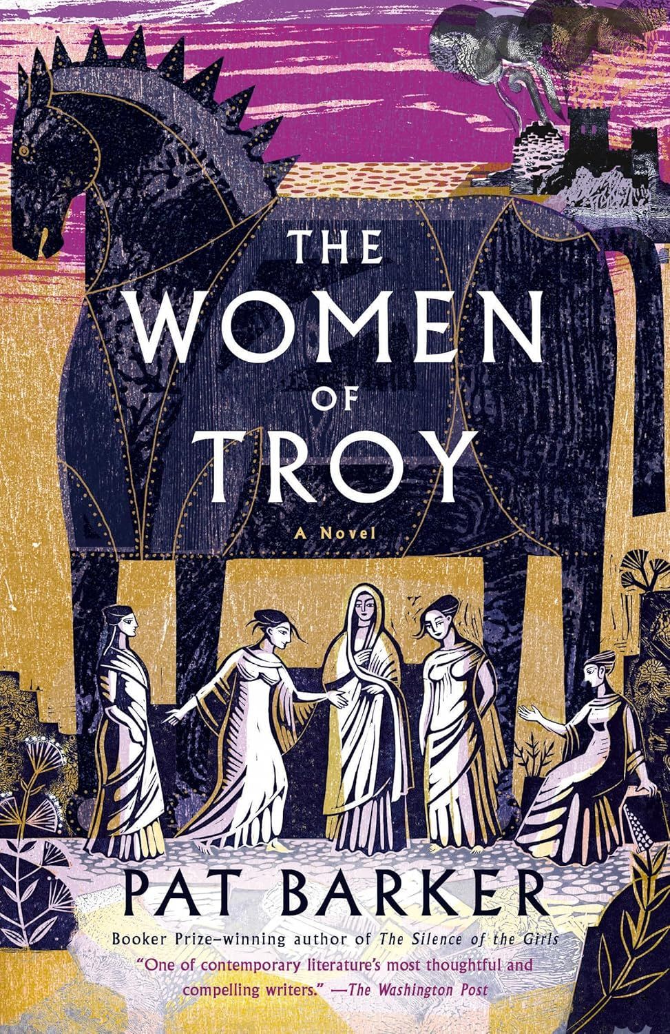 a graphic of the cover of The Women of Troy by Pat Barker