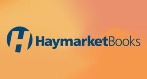 haymarket books logo against orange background