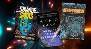 a collage of nonfiction SFF book covers
