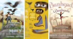 three covers of picture book biographies about Black changemakers