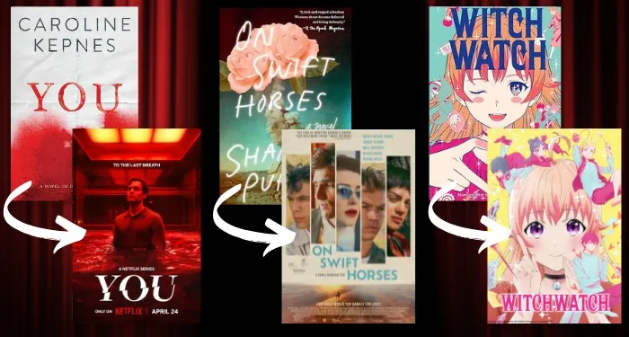 a collage of posters and book covers