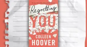 the cover of Regretting You against a notebook paper background