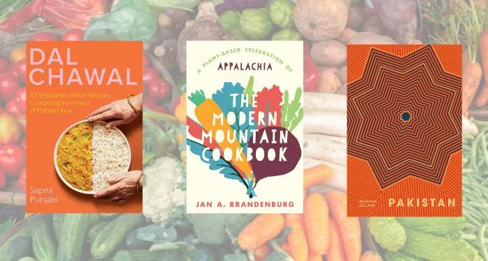 collage of new vegetable cookbooks