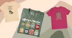 library t shirts
